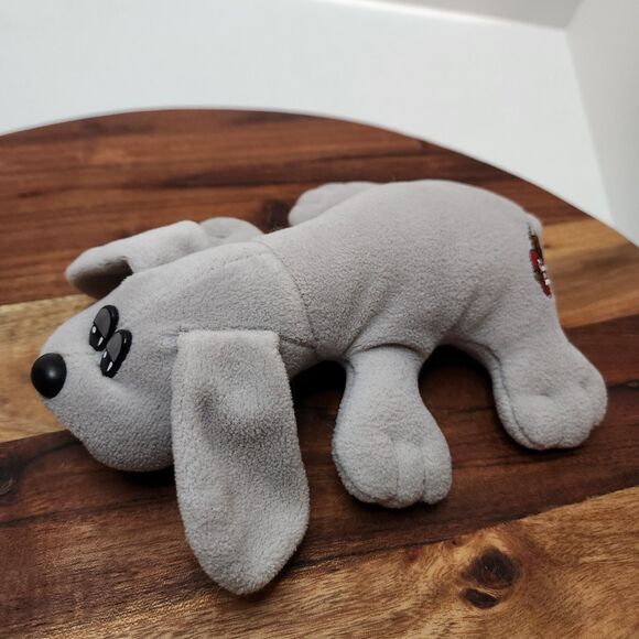 Vintage 1985 Tonka Pound Puppies – Grey Plush Dog, Made in Korea - Picture 8 of 14